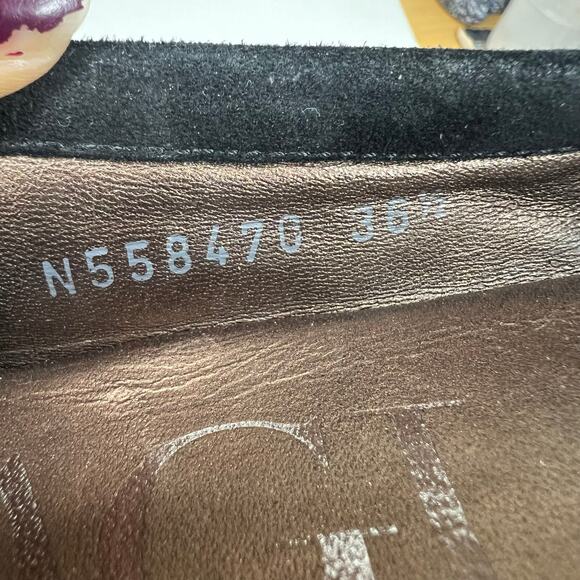 AGL ATTILIO GIUSTI LEOMBRUNI Ballet Flats Patent Leather Black Lace Size EU 36.5 - Picture 9 of 11